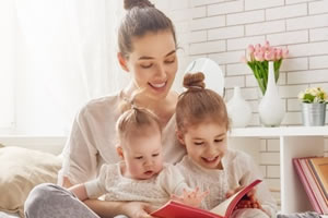 nanny with two girls